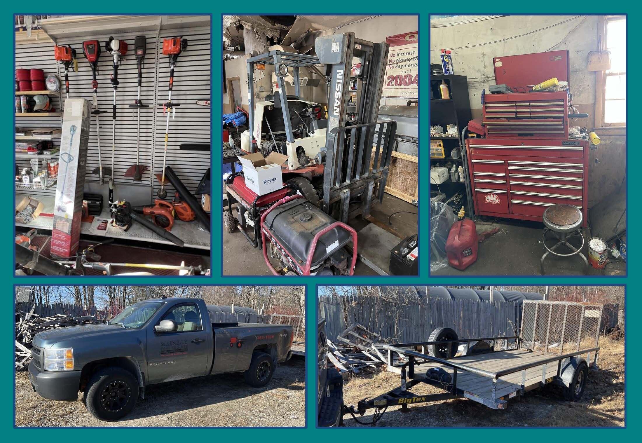 PUBLIC TIMED ONLINE AUCTION FORKLIFT - CHEVY PICKUP - LAWN & GARDEN EQ. Auction