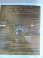 FRAMED CONGREFS OF UNITED STATES PRINT SIGNED BY JOHN ADAMS Auction Photo