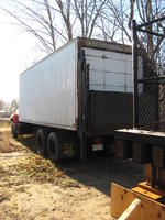 (2) BOX TRUCKS, CRANE TRUCK, STORAGE CONTAINER, DONZI POWERBOAT Auction Photo