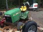 JOHN DEERE 180 RIDING MOWER, (TRANS. ISSUE) Auction Photo