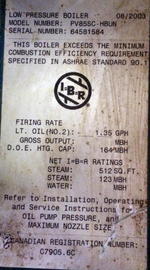 BURNHAM PV85SC-HBUN BOILER Auction Photo