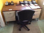 DOUBLE PEDESTAL DESK & CHAIR Auction Photo