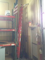 FIBERGLASS LADDER - RACKING Auction Photo