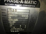 ROTO-PHASE R15 PHASE CONVERTERS Auction Photo