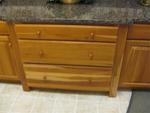 SHOWPLACE HUTCH IN NATURAL CHERRY, GRANITE COUNTERTOP Auction Photo
