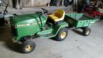 JOHN DEERE LX176 TRACTOR & WAGON Auction Photo