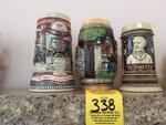 DECORATIVE BEER STEINS Auction Photo