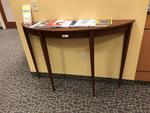 HALF ROUND SIDE TABLE Auction Photo