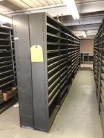 14 SECTIONS OF METAL PARTS SHELVING, 36'W X 84 Auction Photo