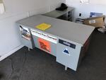 RETRO METAL DOUBLE PEDESTAL OFFICE DESK W/ RH RETURN Auction Photo