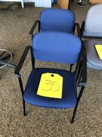 2016 HON BASYX UPHOLSTERED STACKING SIDE ARM CHAIRS