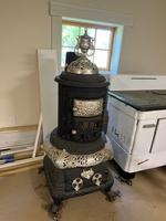 GLENWOOD OAK CYLINDER STOVE Auction Photo