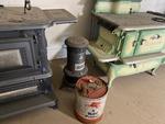 MOBIL FUEL CAN & KEROSENE STOVE Auction Photo