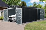 13' X 20' METAL GARAGE SHED W/ DOUBLE FRONT DOORS