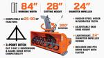 84-IN. 3-POINT HITCH SNOW BLOWER