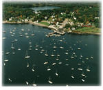 Coastal Maine Landmark ~ Frisbees 1828 Market & Capn Simeons Galley Restaurant Auction Photo